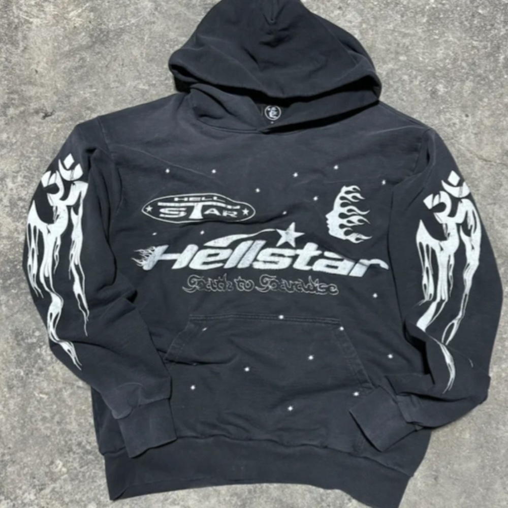 Hell star gray hoodie